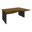 Burocean Dual - bureau - L-vormig (rechts) - walnoot