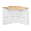 Banque d'accueil en angle à 90° SUNDAY - L83 x H74 x P83 - Chêne
