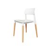 Chaise SCANDINAVE - pieds bois - blanc