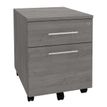 Caisson mobile IRIS - L43 x H56 x P60 cm - 2 tiroirs - imitation Chêne gris