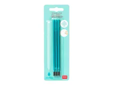 Legami - Pack de 3 recharges pour stylo gel effaçable - turquoise