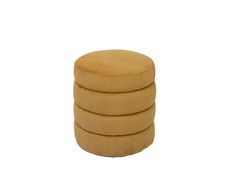 OfficePro Kurly - Pouf - rond - polyester stof, corduroy - geel