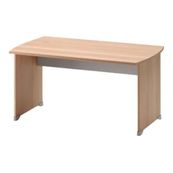 Gautier office JAZZ+ - Tafel - rectangular with rounded sides - beuken