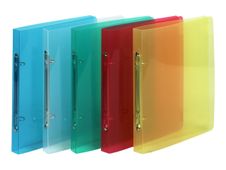 Exacompta Crystal - ringband - voor 220 x 170 mm -capaciteit: 100 vellen - transparant, verkrijgbaar in verschillende kleuren
