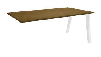 Burocean Steely - bureaucomponent - rechthoekig - walnoot
