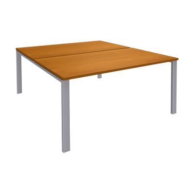 0404000121633-Bureau Bench IRIS - L120 cm - Plan de départ - Pieds aluminium - plateau imitation Merisi-P_400012163_1-0