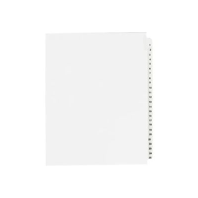 5018505025843-Avery Style - Intercalaire - 25 positions - pré-imprimé : 1-25 - à onglets - blanc-Avant-0